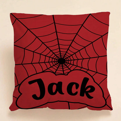 Custom Spider Web Personalized Text Pillow Case Soft Comfortable Cushion Covers Perfect Birthday Gifts Family Daily Wedding Graduation Souvenir Sofa Bed Car Bedroom Living Room Office Christmas Hallo