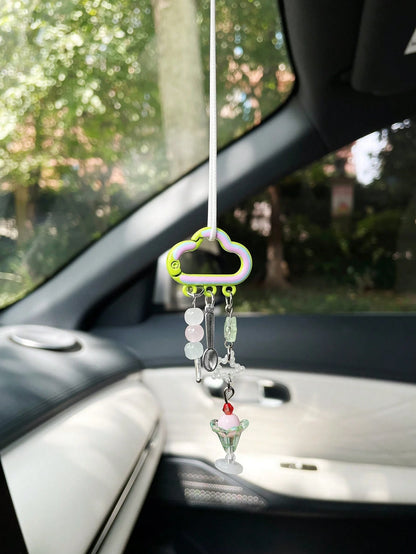 Cute Cloud Car Hanging Ornament, Car Hanging Chain, Car Pendant, Rearview Mirror Decoration, Perfect Gift, Car Interior Accessory For Women