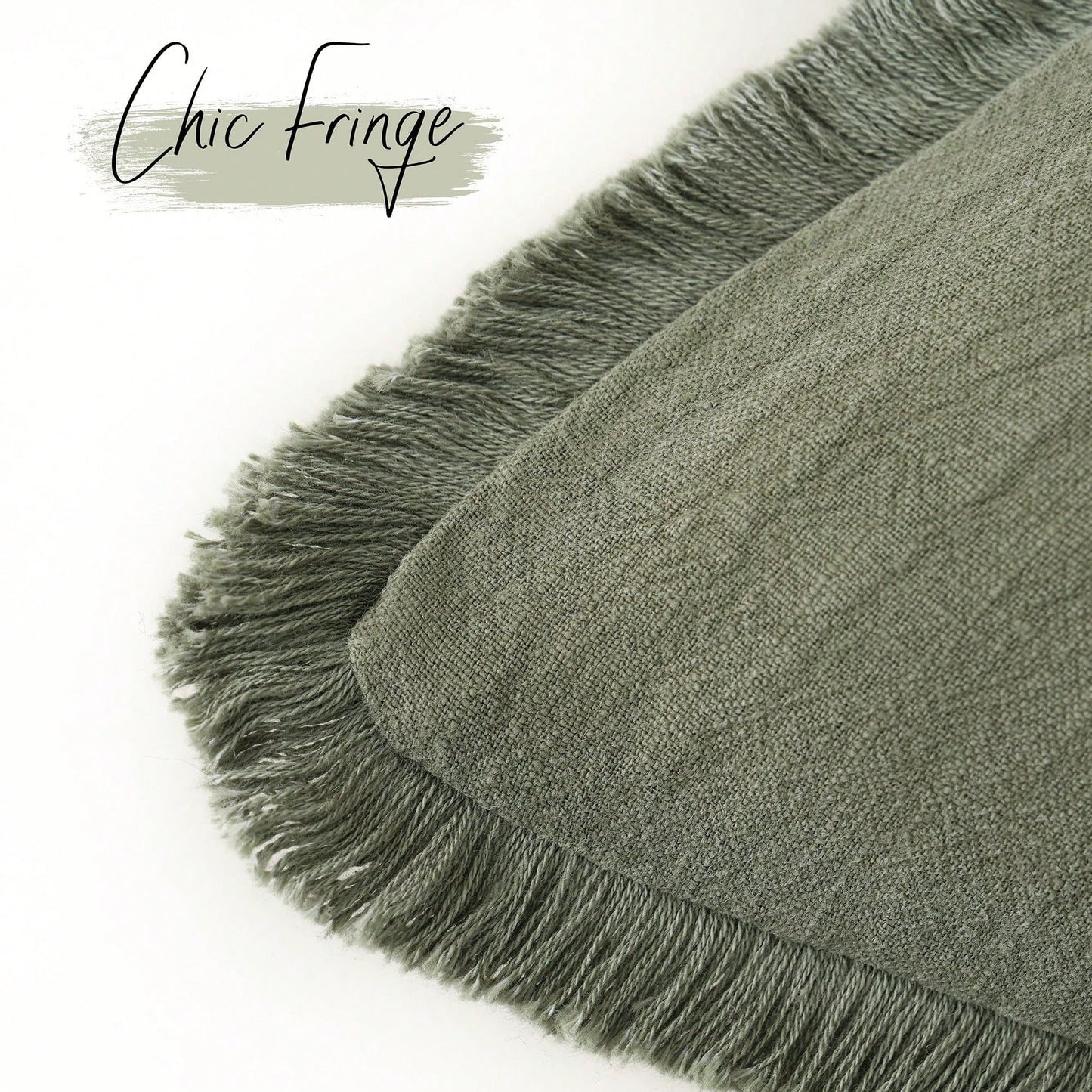 Decorative Linen Fringe Throw Pillow Covers Cozy Boho Farmhouse Cushion Cover With Tassels Soft Accent Pillowcase For Couch Chair Sofa Bed Living Room Home Decor