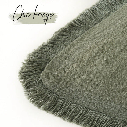 Decorative Linen Fringe Throw Pillow Covers Cozy Boho Farmhouse Cushion Cover With Tassels Soft Accent Pillowcase For Couch Chair Sofa Bed Living Room Home Decor