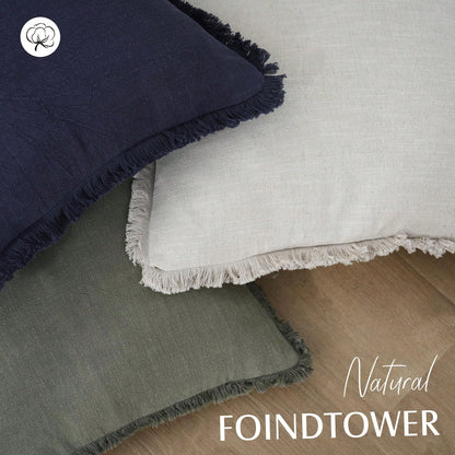 Decorative Linen Fringe Throw Pillow Covers Cozy Boho Farmhouse Cushion Cover With Tassels Soft Accent Pillowcase For Couch Chair Sofa Bed Living Room Home Decor