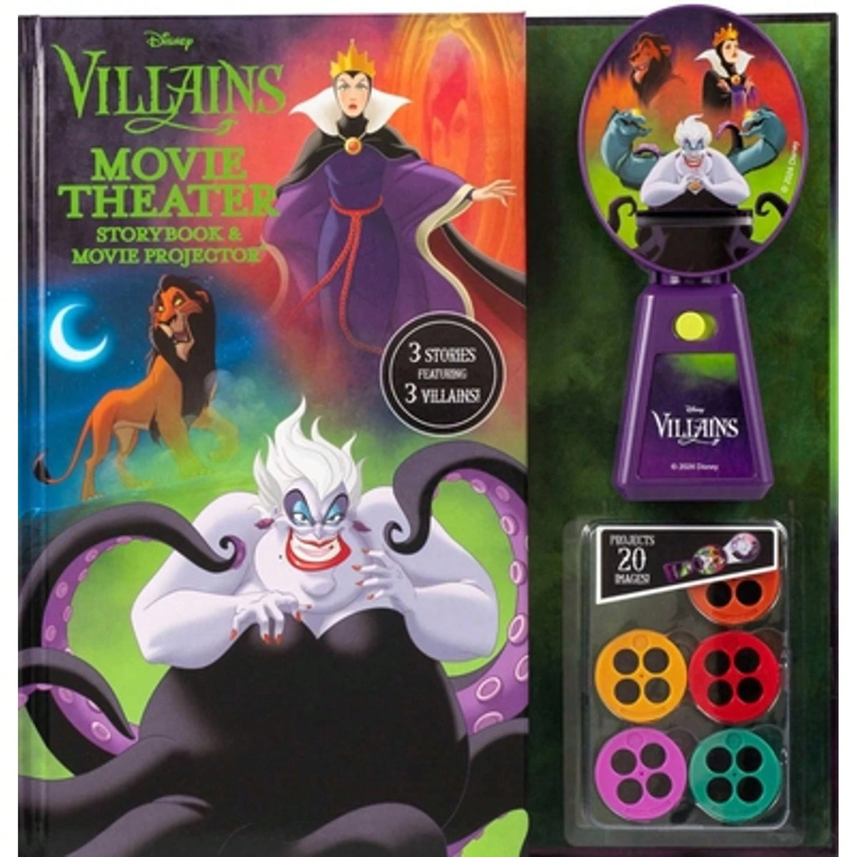Disney Villains: Movie Theater Storybook & Movie Projector (Hardcover) By Dienesa Le