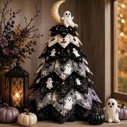 DIY 3D Quilted Fabric Christmas Tree Craft Kit, Layered Soft Padded Tree Decoration Set, Handmade Holiday Tabletop Ornament For Mantel Shelf & Home Decor