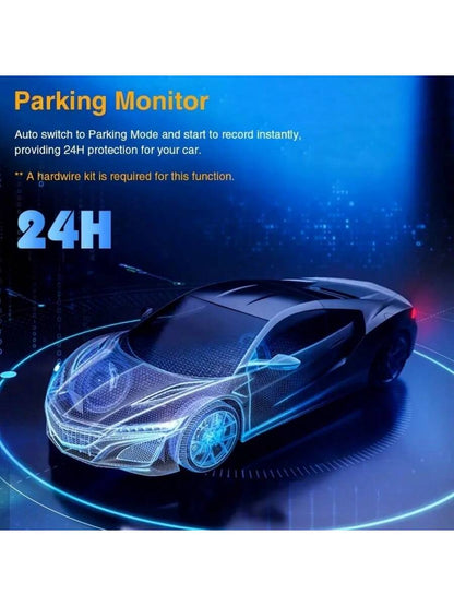 Dual Lens Dash Cam With Night Vision, Dual 1080P Front And Embedded Cameras, Wide Angle Car DVR, 3.16" IPS Screen, 24-Hour Motion Sensor Parking Mode, 32GB Memory Card Loop Recording