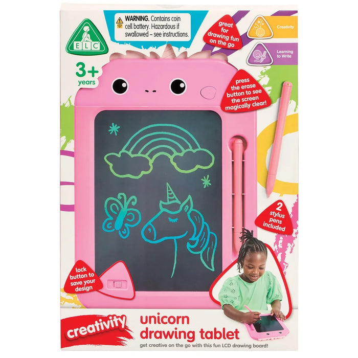 Early Learning Centre LCD Drawing Board Unicorn Battery Operated