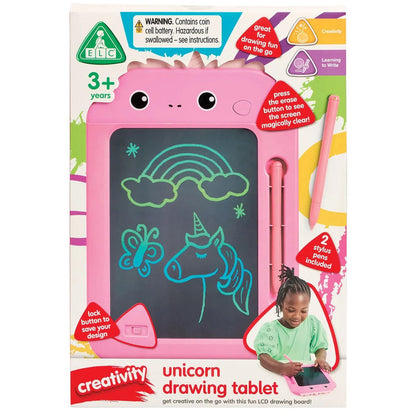 Early Learning Centre LCD Drawing Board Unicorn Battery Operated