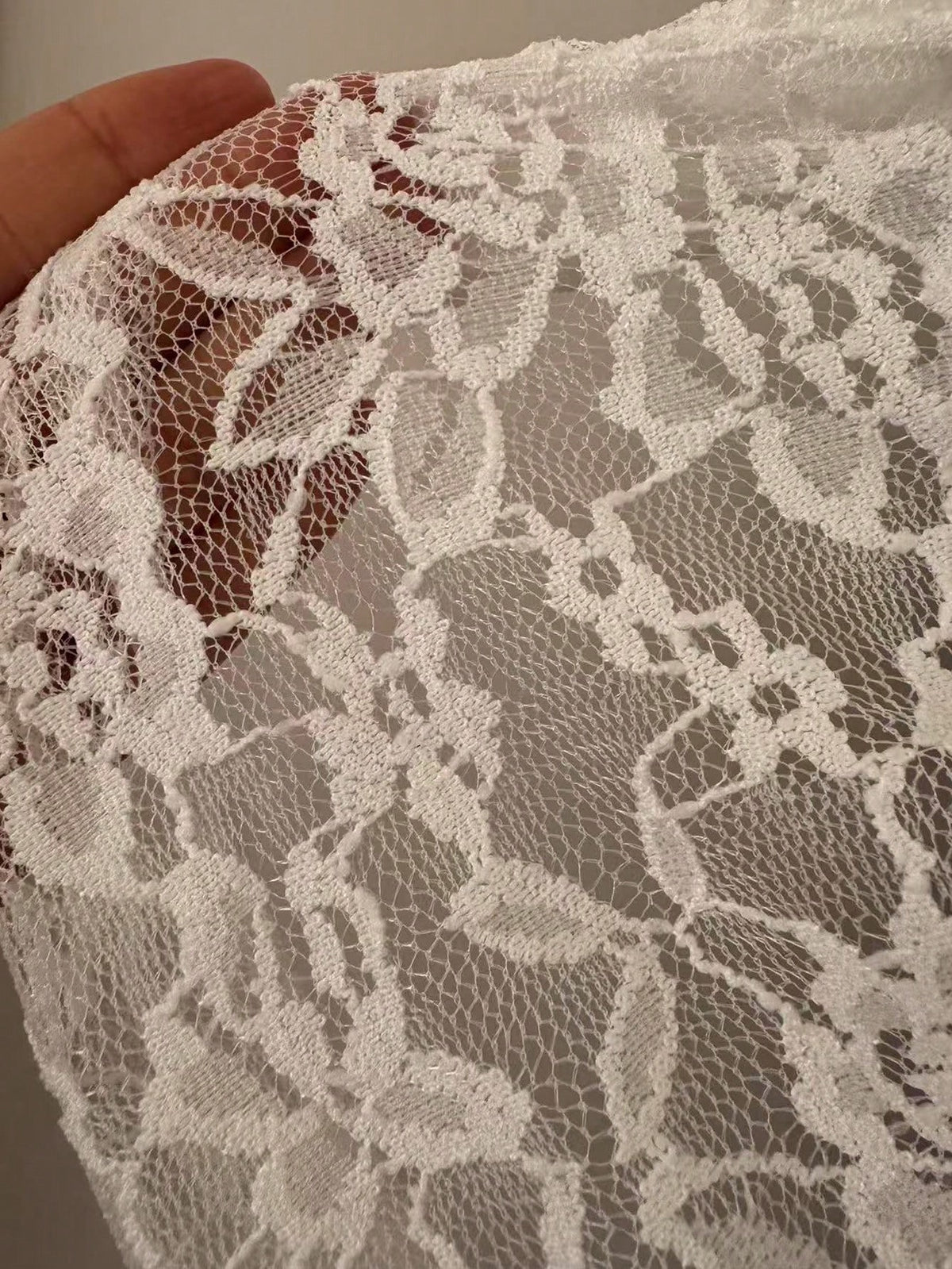 EgrlEra 1pc White Lace Beach Cover Up Mermaid Skirt Swimsuit For Women, Summer Vacation
