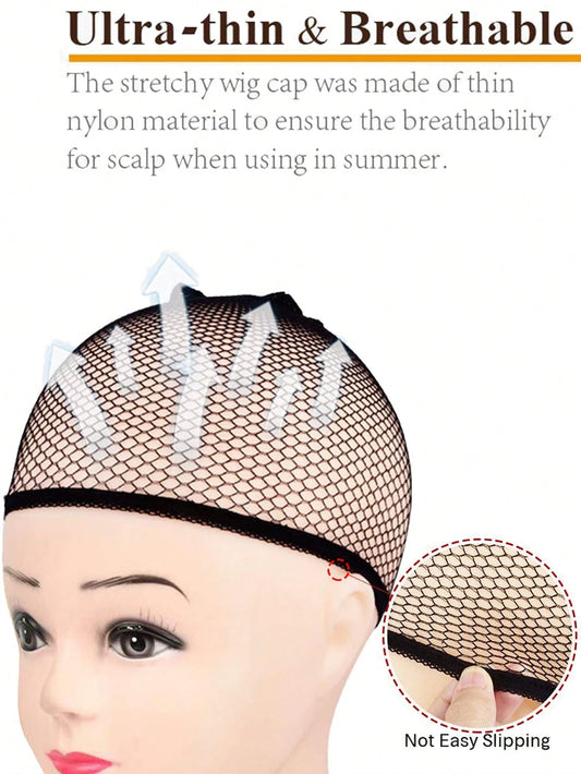 Elastic Mesh Wig Cap – Soft And Breathable Elastic Mesh Cap, Comfortable And Secure Fit, Lightweight Hair Protection, Designed For Women (5/10/15/20/30/100pc)