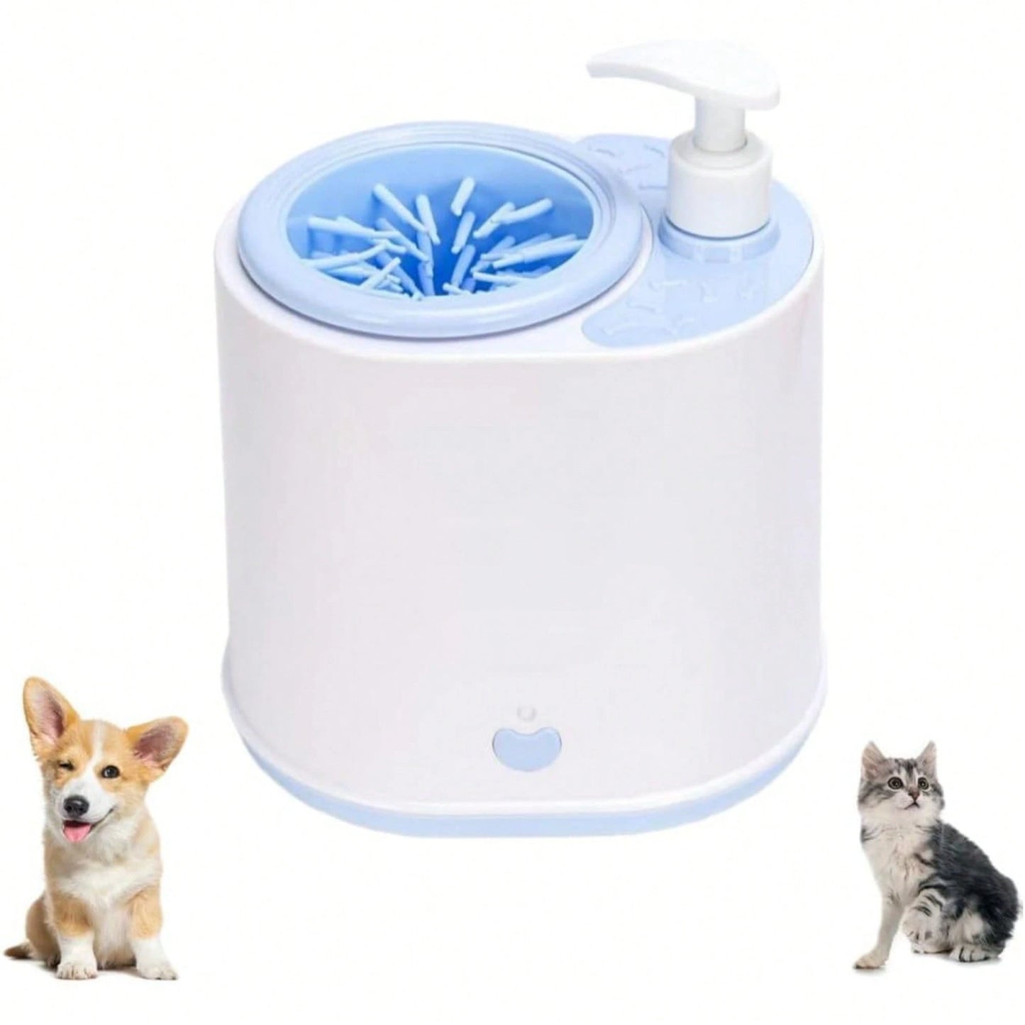 Electric Dog Paw Cleaner, Portable Automatic Paw Washer With Soft Silicone Bristles, Rechargeable Pet Paw Cleaner With Soap Dispenser For Dogs & Cats, Ideal For Muddy Paws After Walking Or Hiking(B)