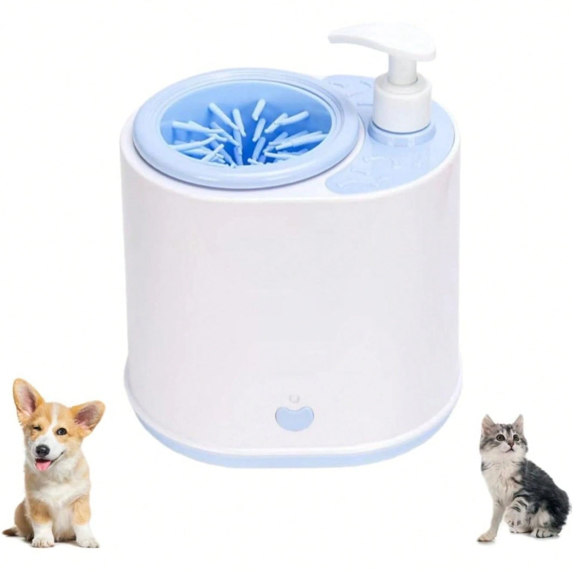 Electric Dog Paw Cleaner, Portable Automatic Paw Washer With Soft Silicone Bristles, Rechargeable Pet Paw Cleaner With Soap Dispenser For Dogs & Cats, Ideal For Muddy Paws After Walking Or Hiking(B)