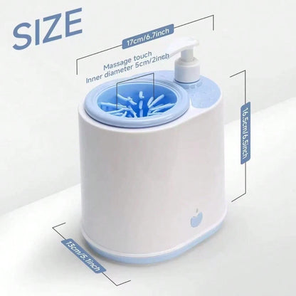 Electric Dog Paw Cleaner, Portable Automatic Paw Washer With Soft Silicone Bristles, Rechargeable Pet Paw Cleaner With Soap Dispenser For Dogs & Cats, Ideal For Muddy Paws After Walking Or Hiking(B)