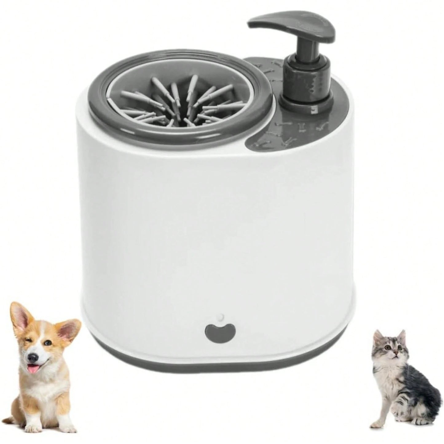 Electric Dog Paw Cleaner, Portable Automatic Paw Washer With Soft Silicone Bristles, Rechargeable Pet Paw Cleaner With Soap Dispenser For Dogs & Cats, Ideal For Muddy Paws After Walking Or Hiking(B)