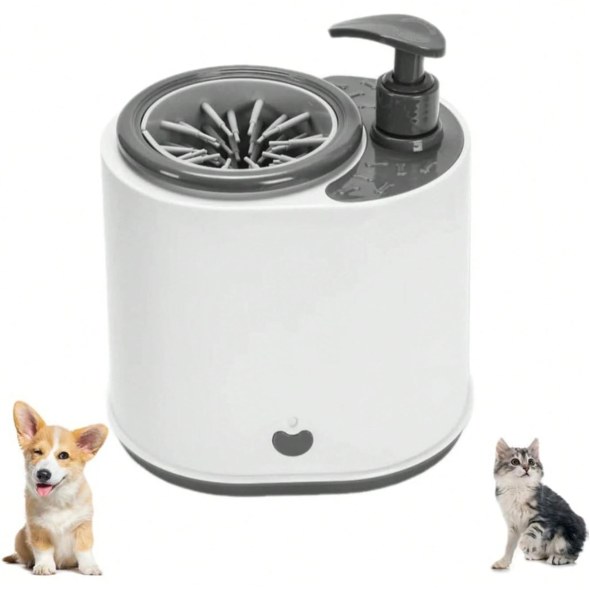 Electric Dog Paw Cleaner, Portable Automatic Paw Washer With Soft Silicone Bristles, Rechargeable Pet Paw Cleaner With Soap Dispenser For Dogs & Cats, Ideal For Muddy Paws After Walking Or Hiking(B)