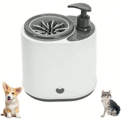 Electric Dog Paw Cleaner, Portable Automatic Paw Washer With Soft Silicone Bristles, Rechargeable Pet Paw Cleaner With Soap Dispenser For Dogs & Cats, Ideal For Muddy Paws After Walking Or Hiking(B)