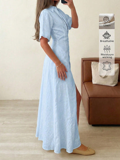 Elegant Linen Casual/Office Commute Minimalist Linen Dress, Summer Dresses, Elegant Dresses For Women, Casual Dresses For Women