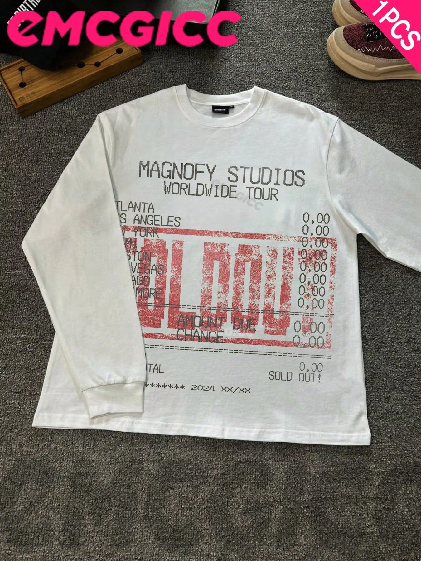 EMCGICC Manfinity Y2k Thin Long Sleeve Cotton Men T-Shirts,Art Punk Digital Print Graphic Funny Vintage Shirts,Hip-Hop,Regular Fit, Street Style,Ideal Gift