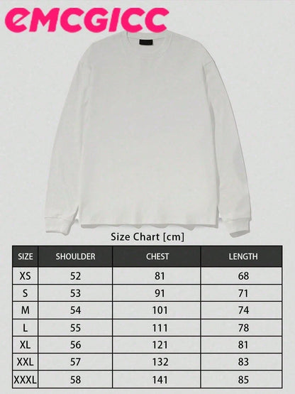 EMCGICC Manfinity Y2k Thin Long Sleeve Cotton Men T-Shirts,Art Punk Digital Print Graphic Funny Vintage Shirts,Hip-Hop,Regular Fit, Street Style,Ideal Gift
