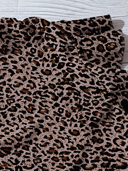 EMERY ROSE Plus Size Casual Leopard Print Shirt, Suitable For Summer Chic Blouses For Women Fall