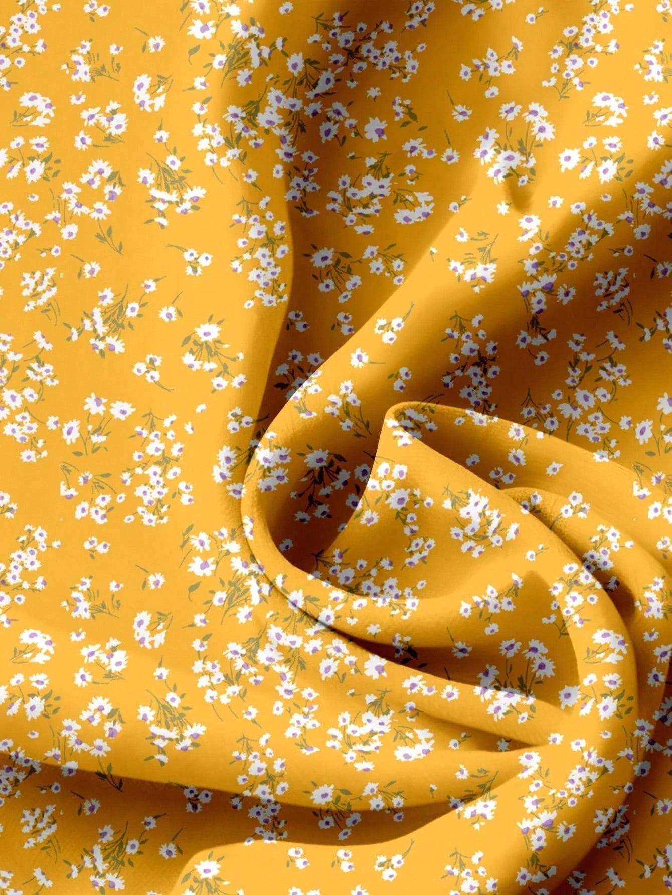 EMERY ROSE Plus Size Women's Casual Minimalist Summer Yellow Flower Print Shirt Chic Blouses For Women,Spring/Vacation Fall