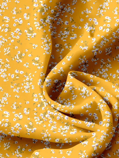 EMERY ROSE Plus Size Women's Casual Minimalist Summer Yellow Flower Print Shirt Chic Blouses For Women,Spring/Vacation Fall