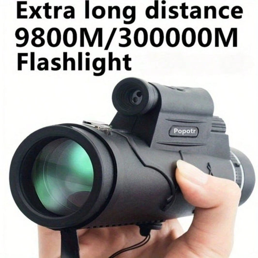 Extra Long 9800M/300000M Compass Distance Night Vision High- Angle Monocular Telescope Outdoor Hiking Travel Portable Telescope Fashion Accessories Tool