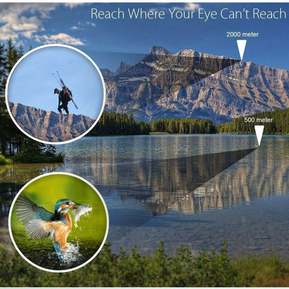 Extra Long 9800M/300000M Compass Distance Night Vision High- Angle Monocular Telescope Outdoor Hiking Travel Portable Telescope Fashion Accessories Tool