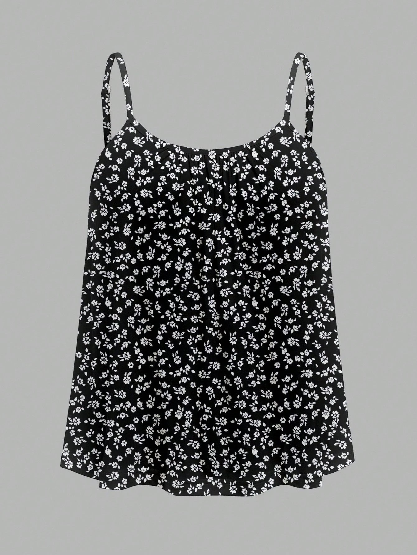 EZwear 3pcs Plus Size Casual Minimalist Ditsy Floral Camisole