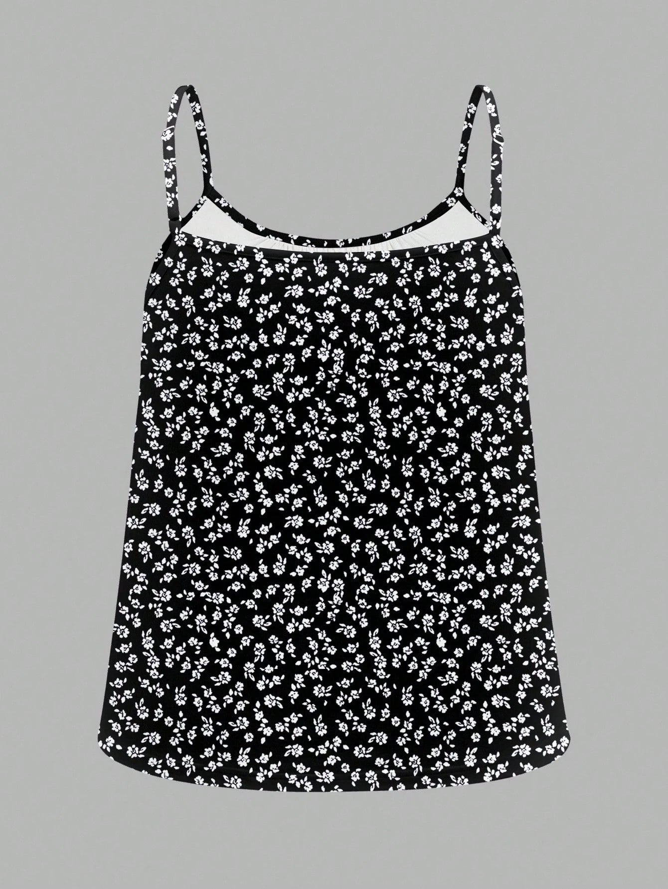 EZwear 3pcs Plus Size Casual Minimalist Ditsy Floral Camisole