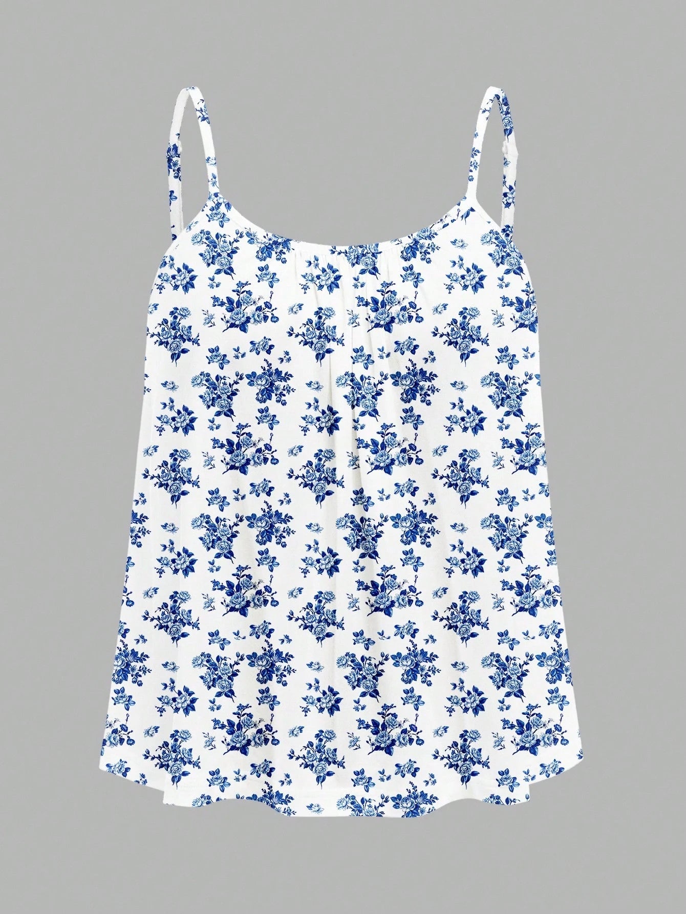 EZwear 3pcs Plus Size Casual Minimalist Ditsy Floral Camisole