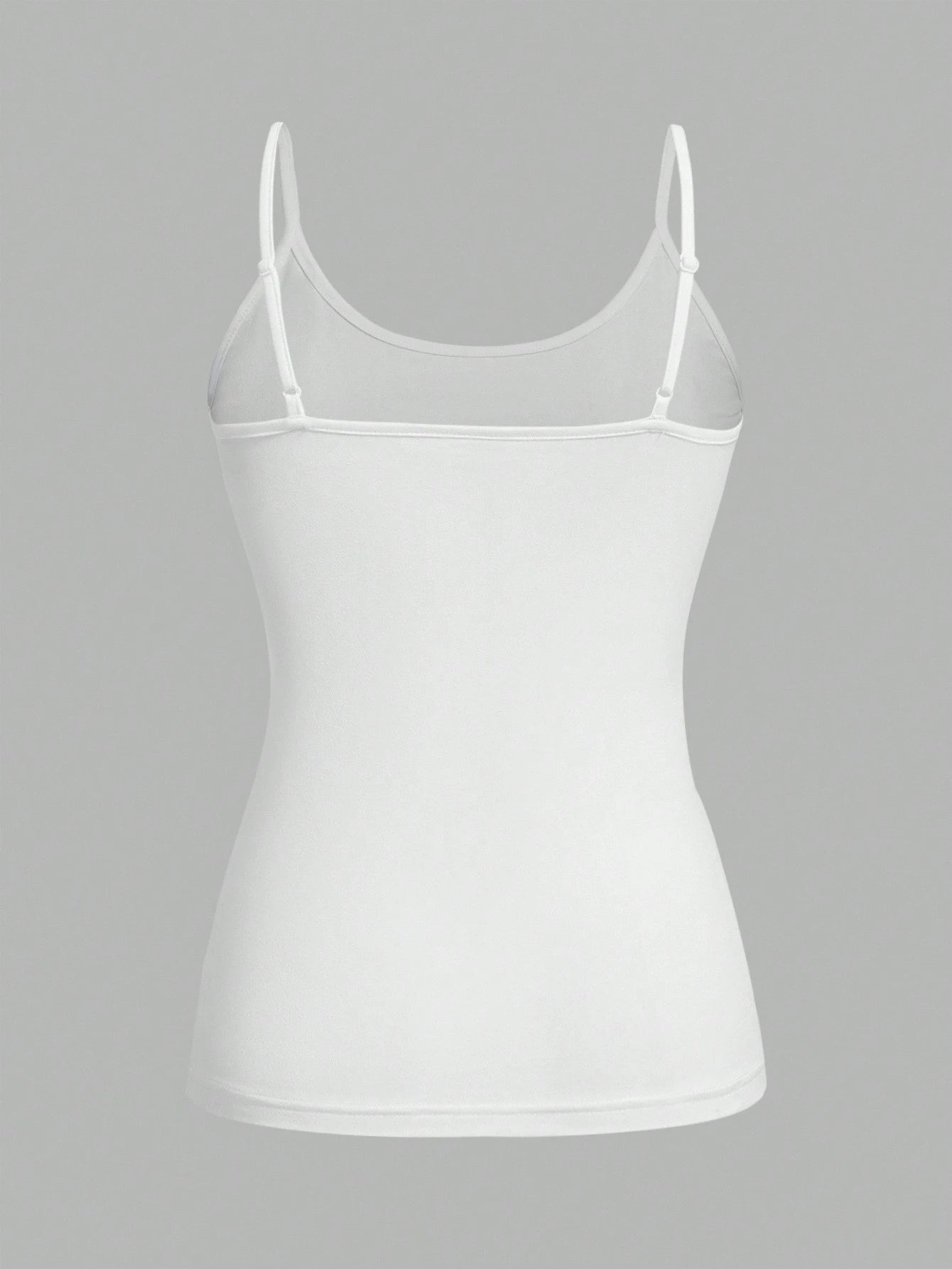 EZwear 4pcs/Set Plus Size Women Solid Color Casual Tight-Fitting Camisole Top, Versatile For Spring/Summer