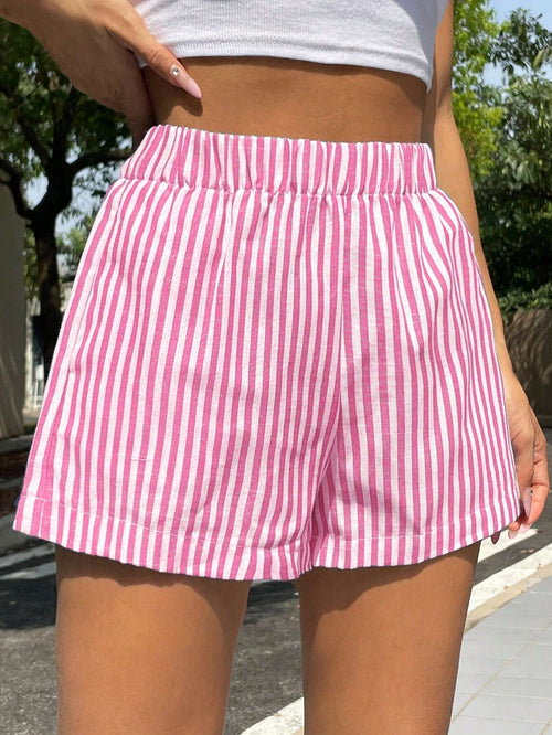 EZwear Stripe Wide Leg Shorts