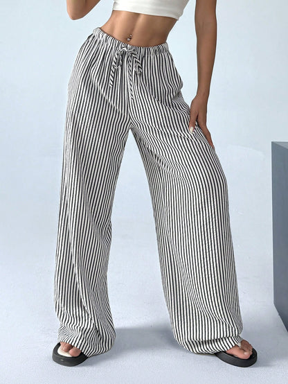 EZwear Striped & Printed Casual Daily Wear Women Spring/Summer Long Pants