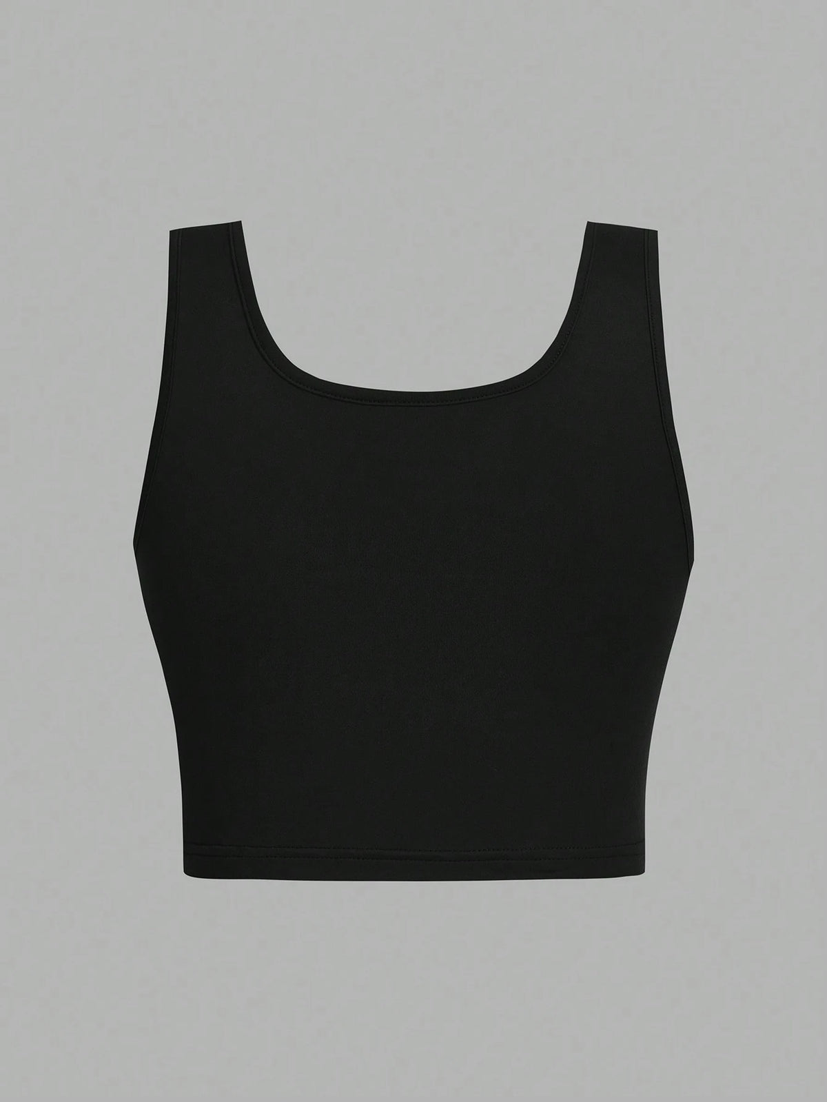 EZwear Women's 3pcs Black White Gray Super Short Tight Casual Basic Tank Top, Suitable For Summer Back To School