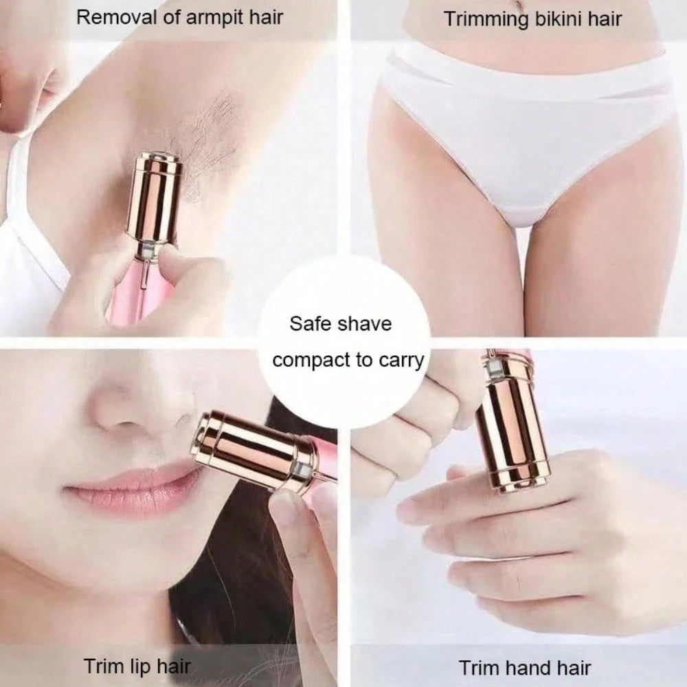 Facial Hair Removal For Women Men, Electric Painless Hair Removal Device, USB Rechargeable Lady Womens Face Shaver With LED Light For Lip, Chin, Arms