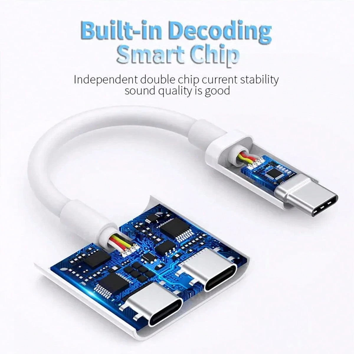 Fast Charging Type-C Audio Charging Adapter 2-In-1 Type C To 3.5mm/Type C Audio Auxiliary Cable Charging Adapter Compatible With IPhone 17 Pro Max/17 Pro/17/16/15 Pro Max/15 Pro/15 Plus/15 Earphone Co