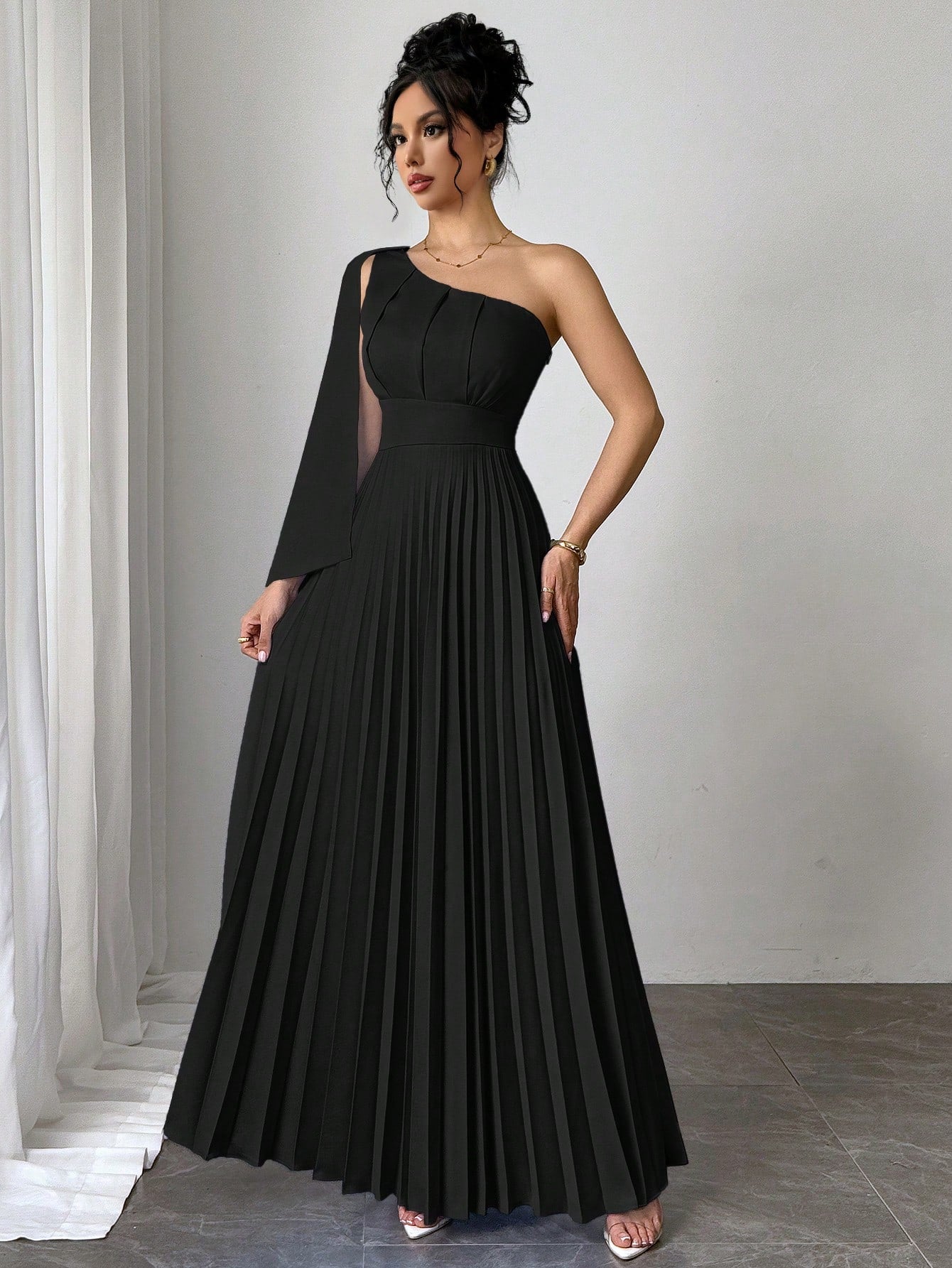 Firerie New Versatile Pleated Sleeveless Dress For Women Vacation Outfits Vacation Outfits Sundress, Formal Black Dresses For Women Summer