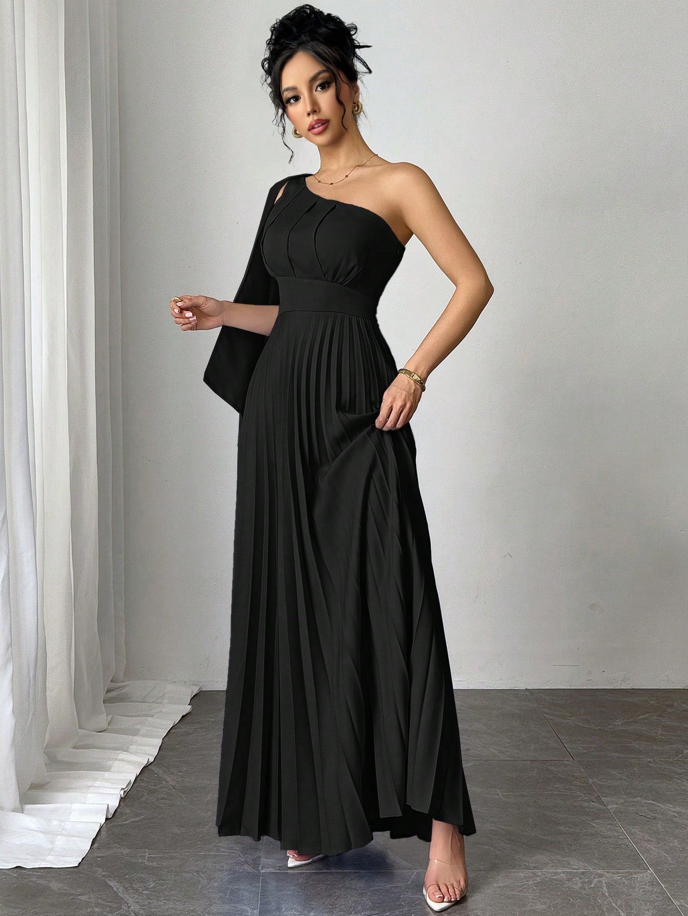 Firerie New Versatile Pleated Sleeveless Dress For Women Vacation Outfits Vacation Outfits Sundress, Formal Black Dresses For Women Summer