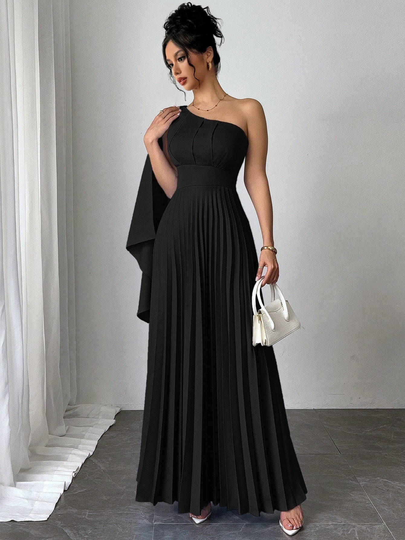 Firerie New Versatile Pleated Sleeveless Dress For Women Vacation Outfits Vacation Outfits Sundress, Formal Black Dresses For Women Summer