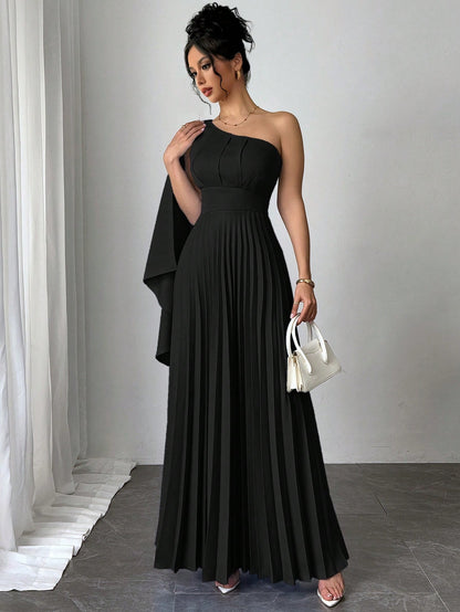 Firerie New Versatile Pleated Sleeveless Dress For Women Vacation Outfits Vacation Outfits Sundress, Formal Black Dresses For Women Summer