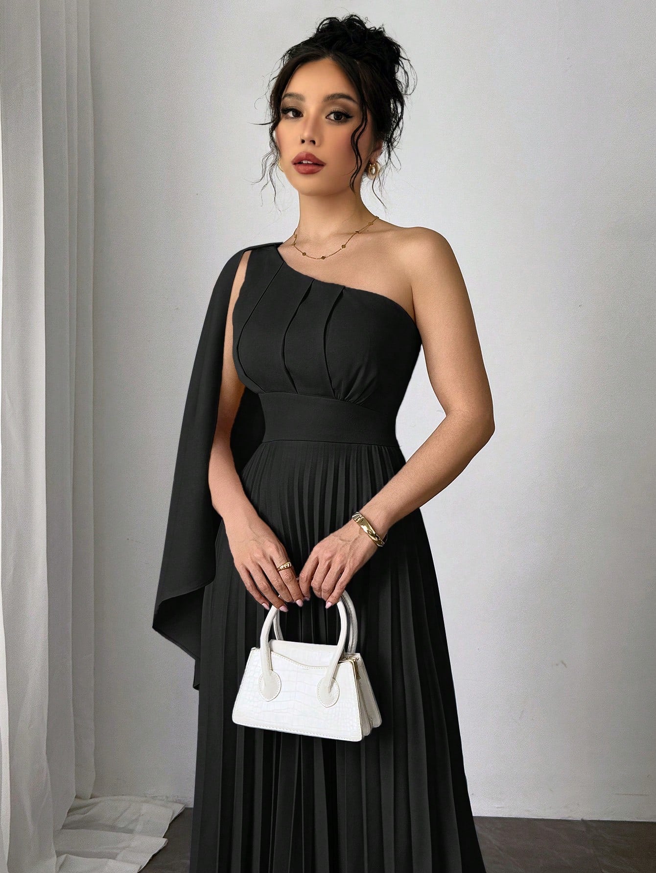 Firerie New Versatile Pleated Sleeveless Dress For Women Vacation Outfits Vacation Outfits Sundress, Formal Black Dresses For Women Summer