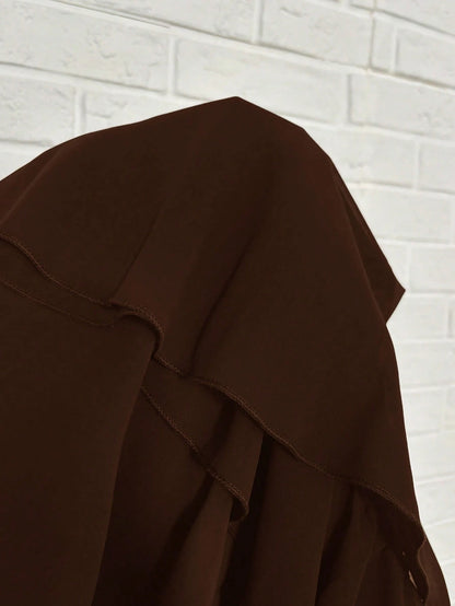 Firerie Plus Size Loose Ruffled Asymmetrical Chiffon Blouse