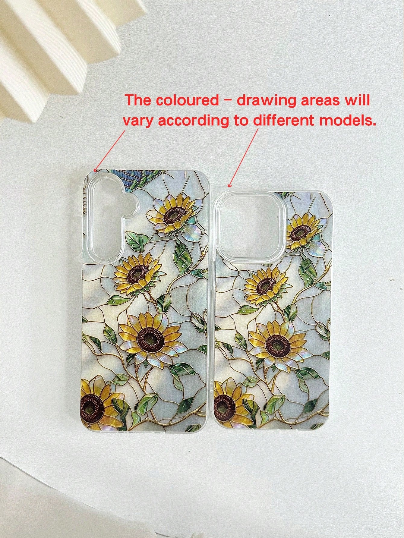 Flower Feather Chiffon E-Style Stained Glass Sunflower Painted Anti-Drop Phone Case Compatible With IPhone 14, 14 Pro, 14 Pro Max, 13, 13 Pro, 13 Pro Max, 11, 11 Pro Max, 12, 12 Pro, 12 Pro Max, XR, X