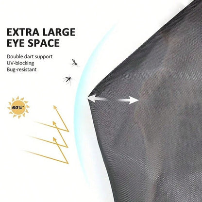 Fly Mask, Full Face UV Protection Horse Mask, Breathable Fine Mesh Fly Mask For Horse