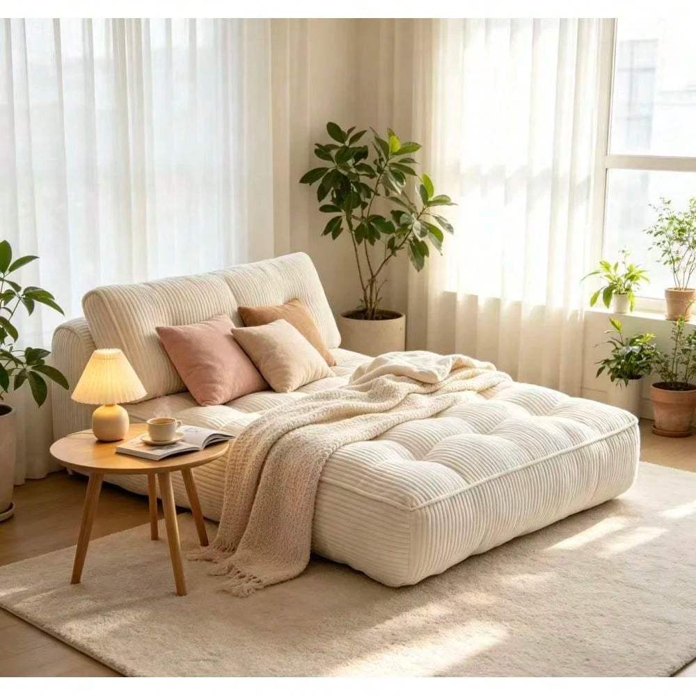 Folding Sofa Bed, Convertible Sleeper Chair With Pillow Foldable Mattress With Back Support, Portable Fold Out Chair Bed Comfy Floor Sofa Lounge For Living Room Bedroom, Single