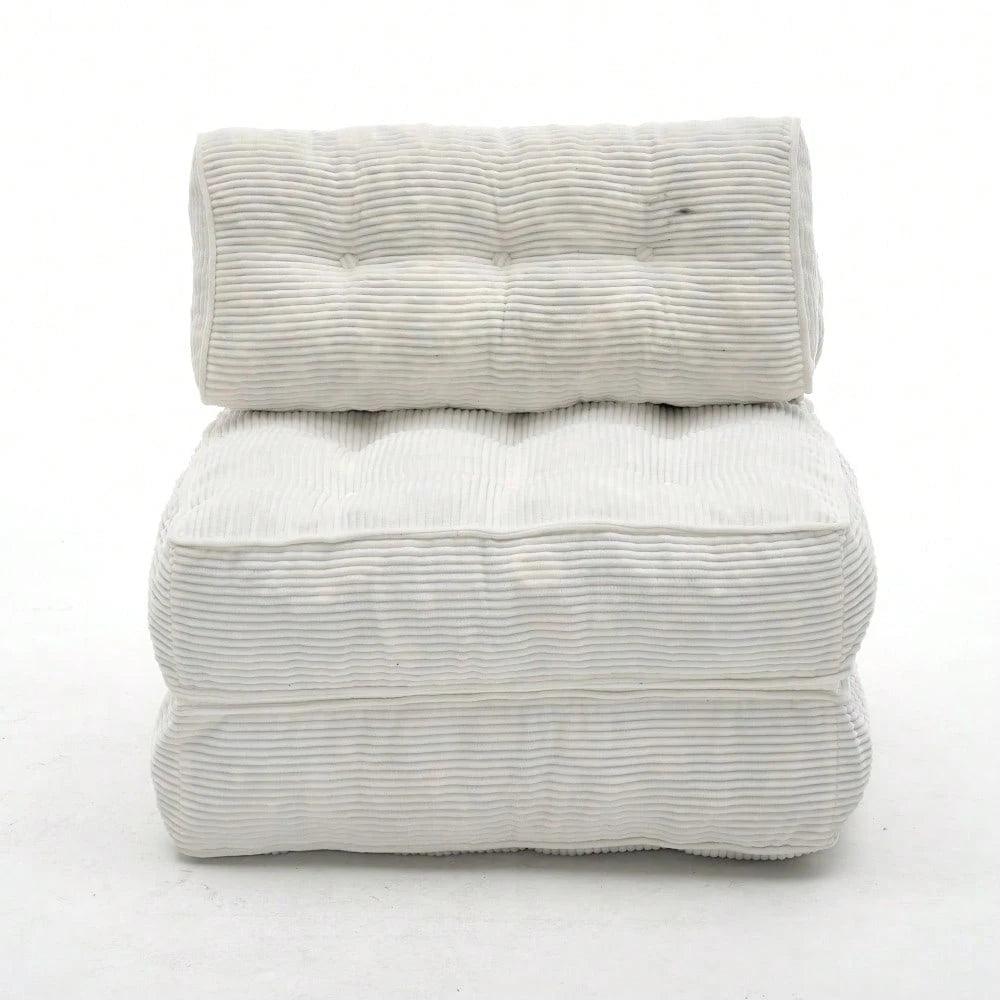 Folding Sofa Bed, Convertible Sleeper Chair With Pillow Foldable Mattress With Back Support, Portable Fold Out Chair Bed Comfy Floor Sofa Lounge For Living Room Bedroom, Single