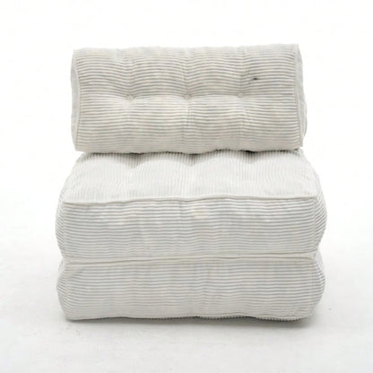 Folding Sofa Bed, Convertible Sleeper Chair With Pillow Foldable Mattress With Back Support, Portable Fold Out Chair Bed Comfy Floor Sofa Lounge For Living Room Bedroom, Single