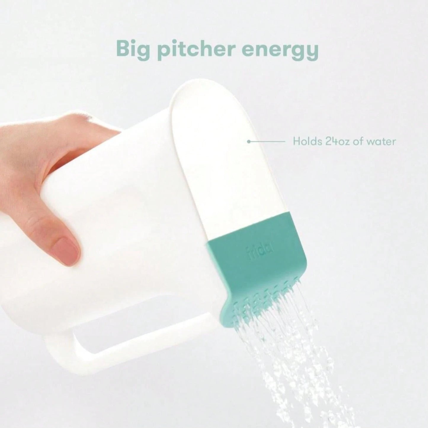 Frida Baby Control The Flow Bath Rinse Cup, Tear Free Rinser To Wash Hair And Body With Easy Grip Handle And Removable Rain Shower, Made In USA