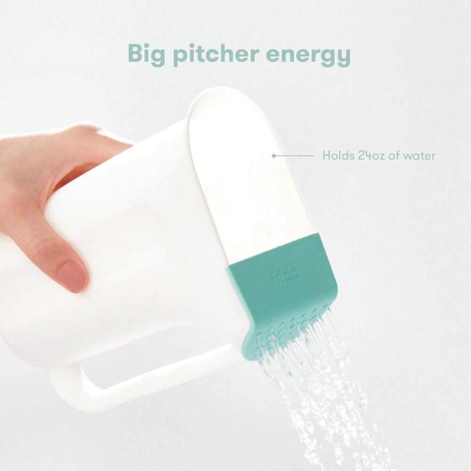 Frida Baby Control The Flow Bath Rinse Cup, Tear Free Rinser To Wash Hair And Body With Easy Grip Handle And Removable Rain Shower, Made In USA