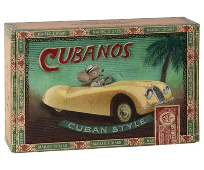 Grandma and grandpa mice in cigarbox
