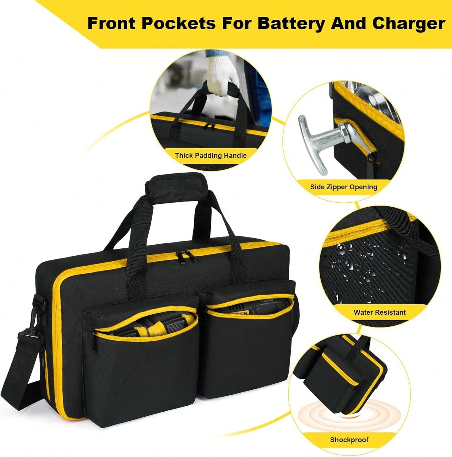 Grease Gun Case Compatible With Grease Gun 20v DCGG571B/ Grease Gun M18 2646-20/M12 2446-20, Carrying Case Compatible With Grease Gun, Battery & Charger​, Bag Only